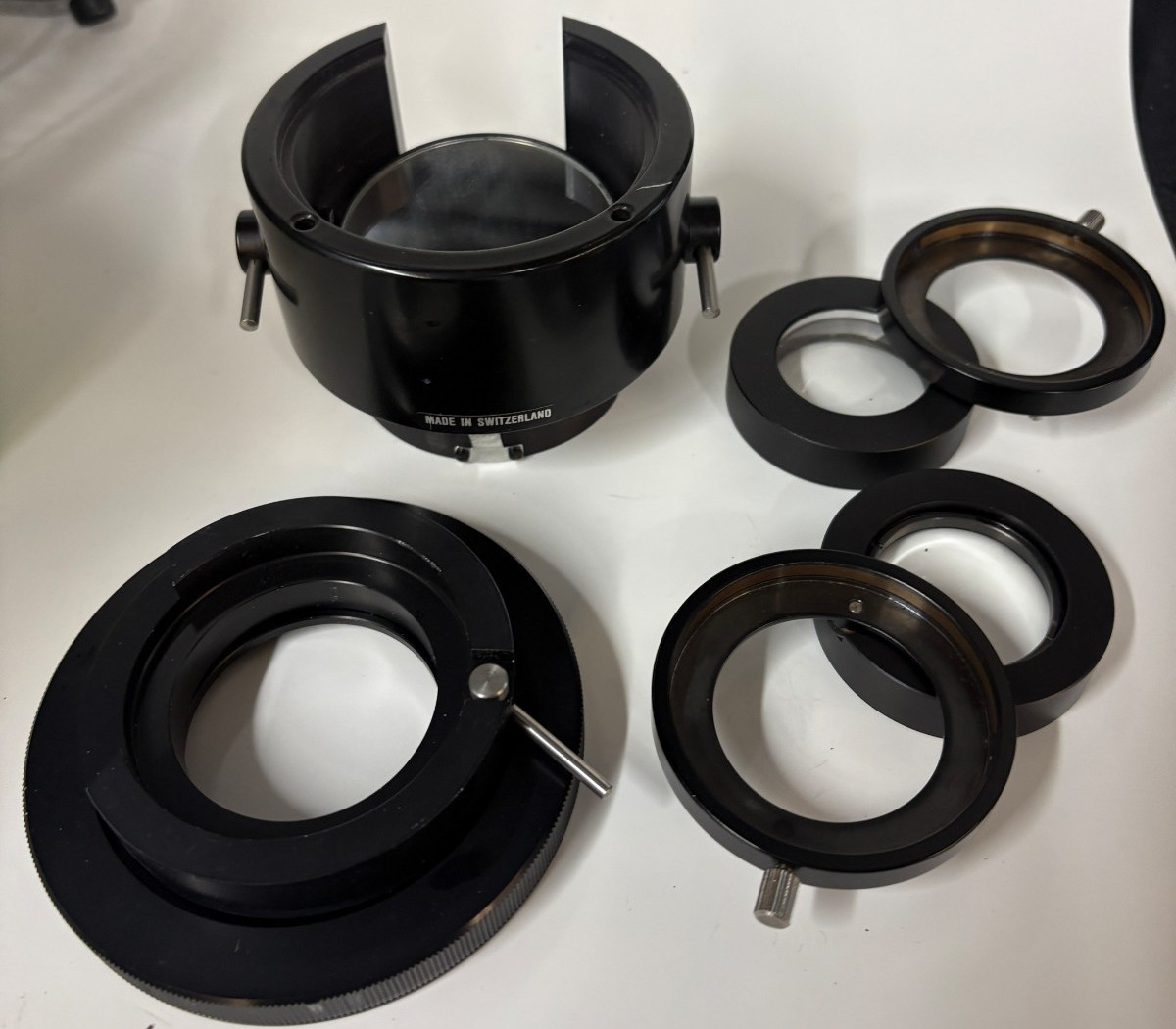 Wild Heerbrugg Swing Out Objective Lens and Other M Series Microscope Parts