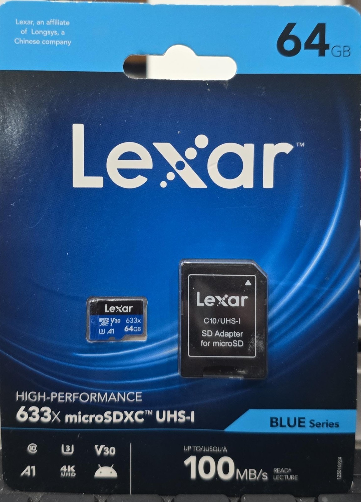 Lexar International LSDMI64GBBNL633A 64gb High Performan 633x Microsdhc Uhs-i
