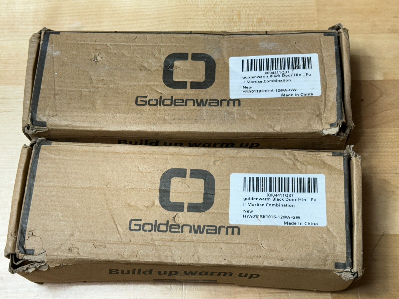 24 QTY - Goldenwarm 4 Inch Black Door Hinges Full Mortise Combination Black LOT