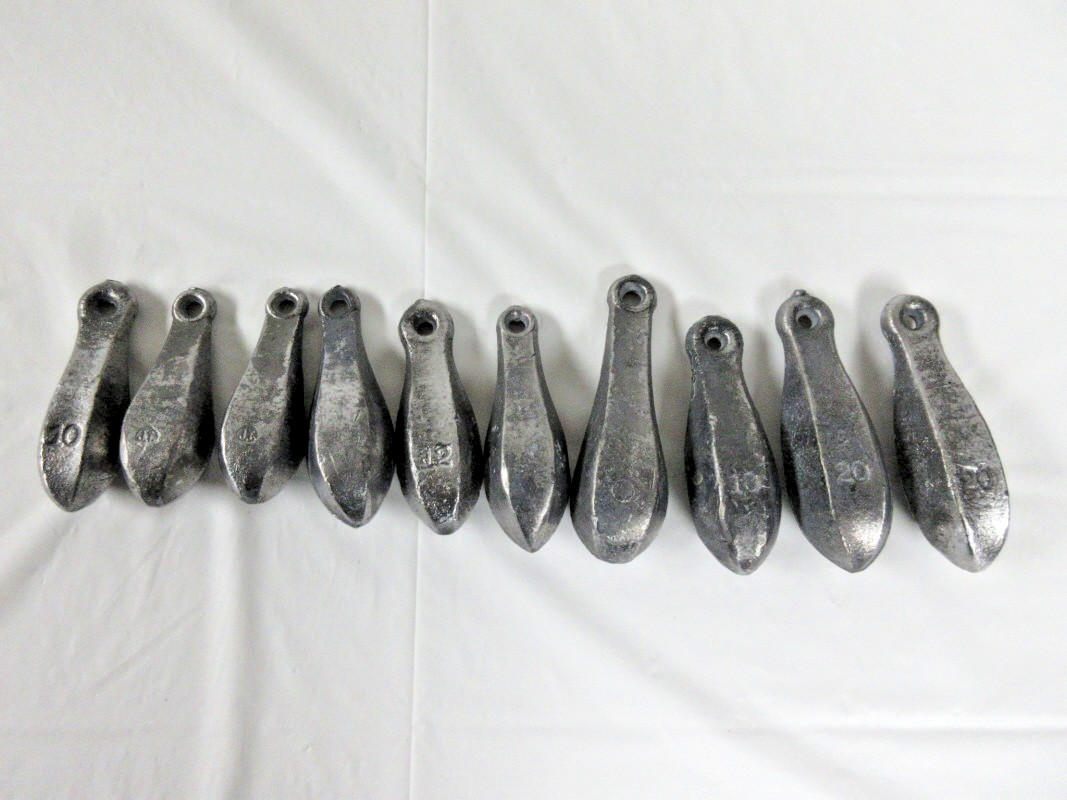 Assortment Saltwater Fishing Sinkers 3-10 3-12 2-16 2-20 Ounce Weight