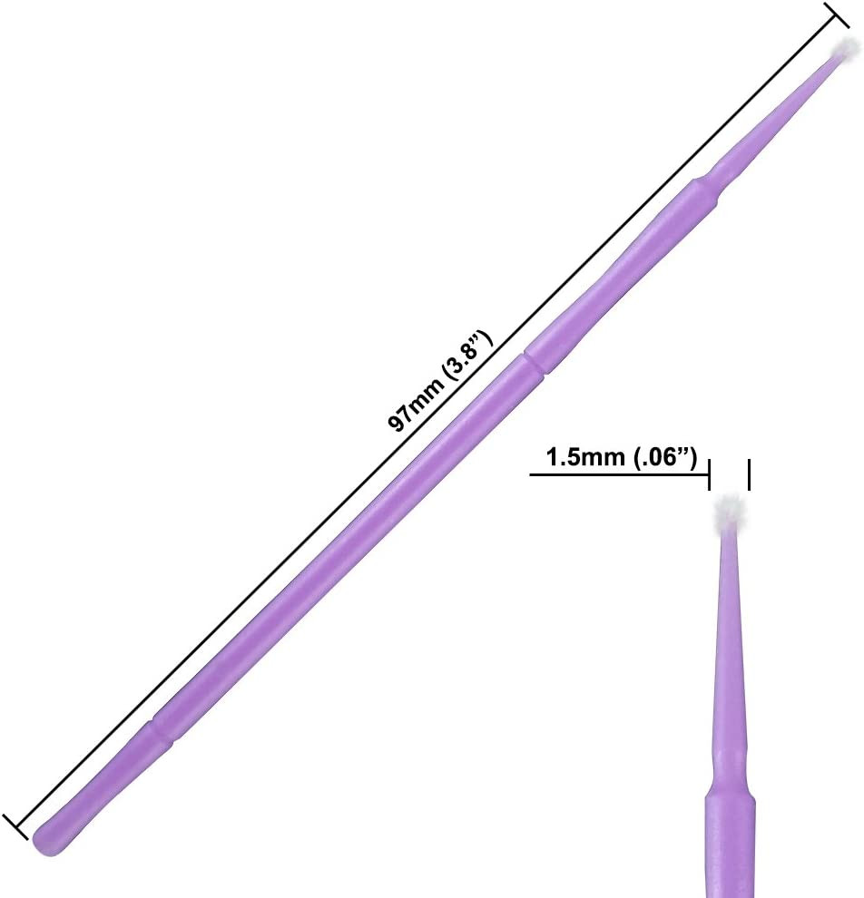 ATLIN Touch up Paint Brushes, 100 Pack of 1.5Mm Disposable Micro Applicators for