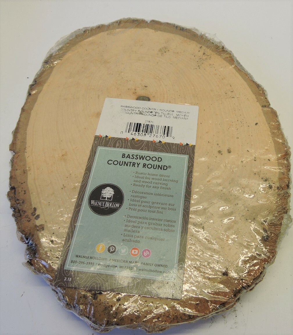 Basswood Country Round Plaque-7" To 9" Wide 046308276709 NEW