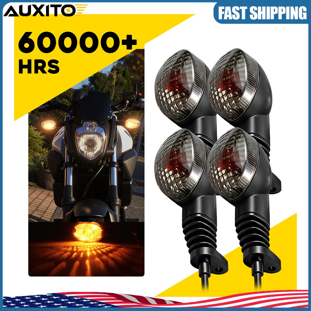 Halogen Turn Signals Blinker Light Amber For Kawasaki VN 650 Vulcan S 15-21 4pcs