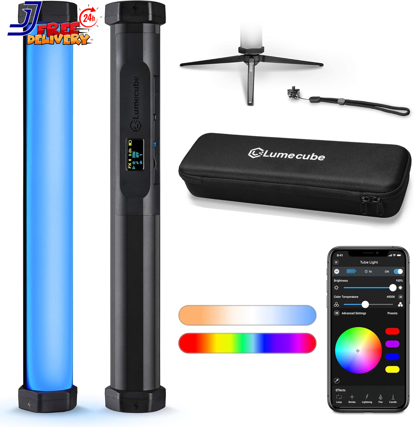 Lume Cube RGB Tube Light Mini for Photo & Video RGBWW Full Color Tube Light
