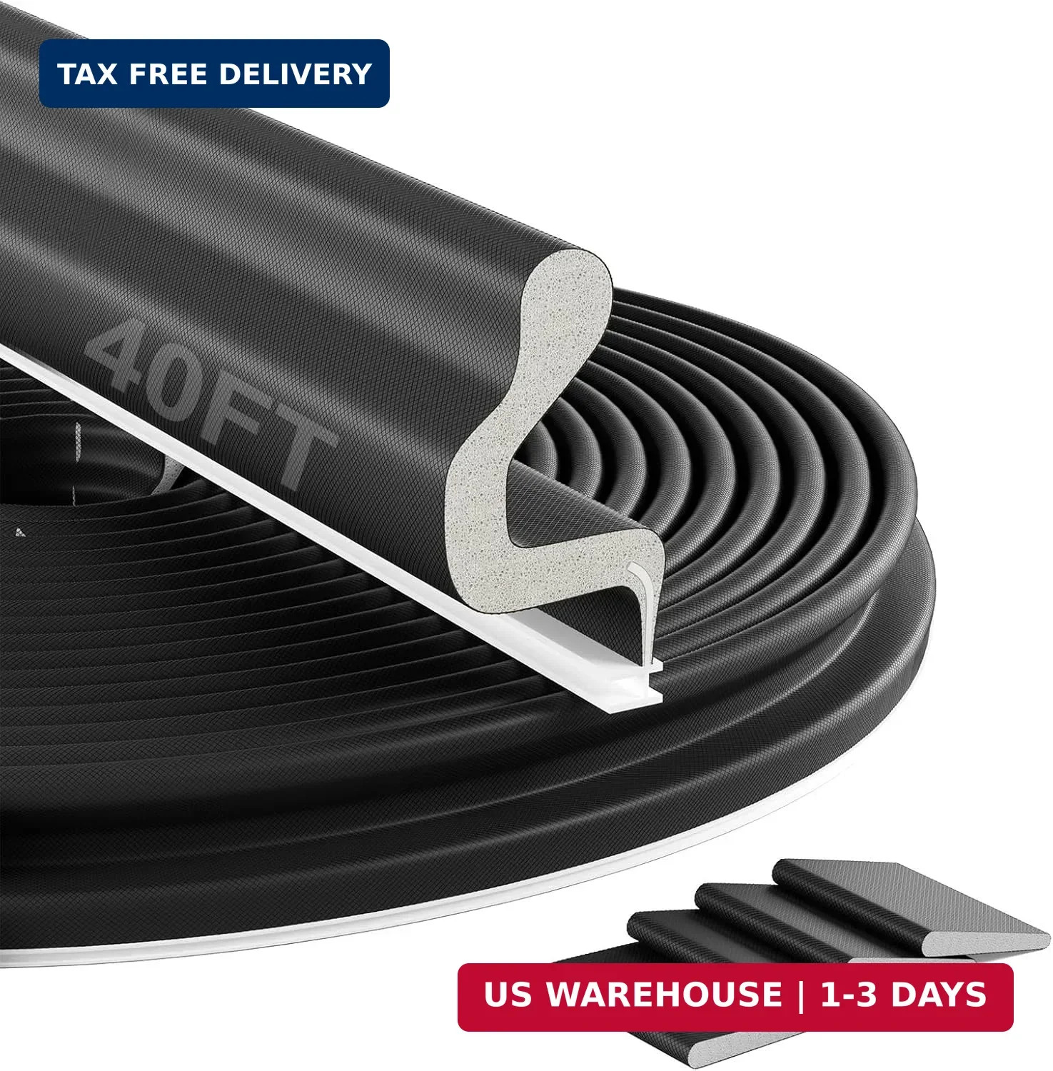 40FT Kerf Weather Stripping Door Seal Front Exterior Door Weather Stripping Seal