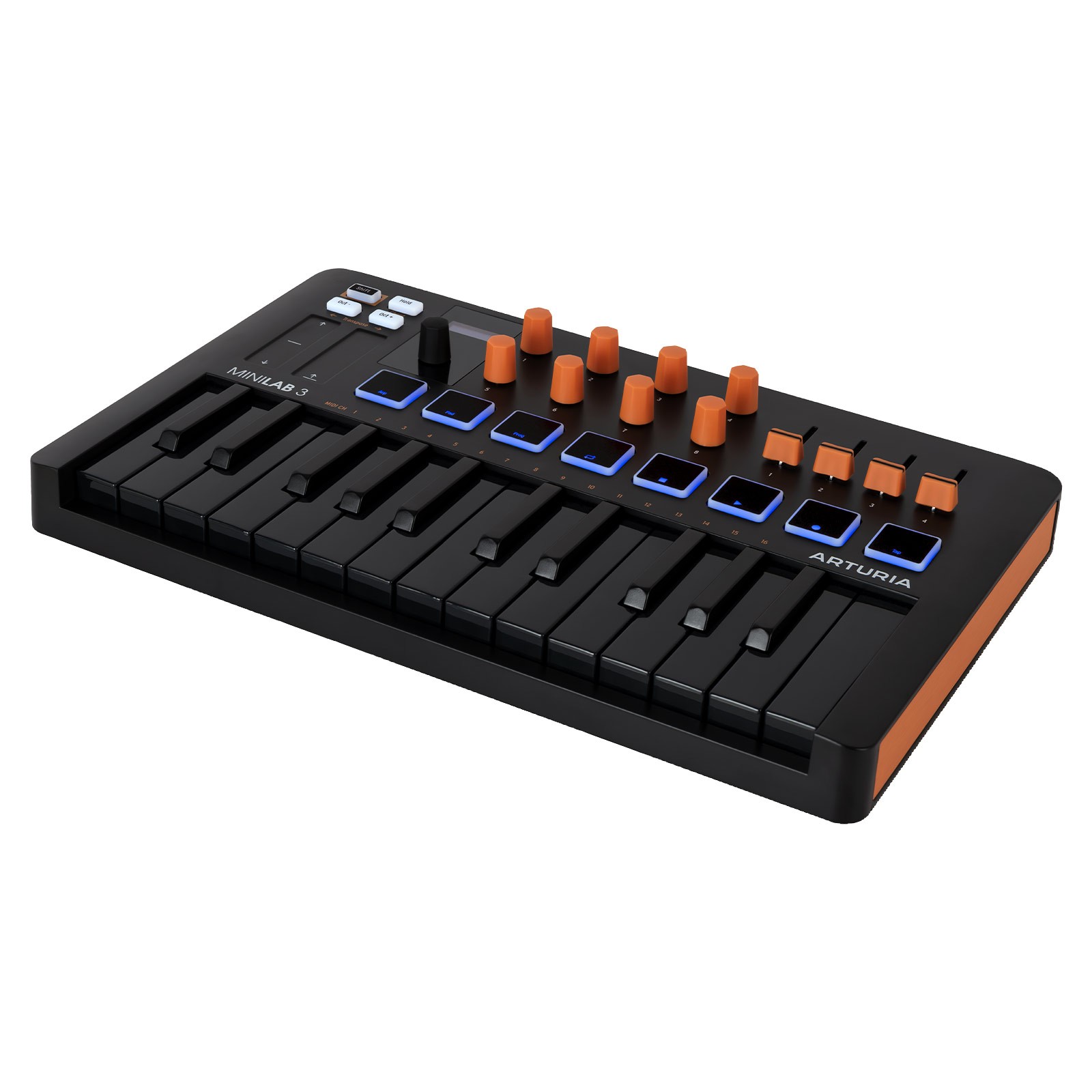Arturia MiniLab 3 Orange Edition 25 Key MIDI Keyboard Controller with Case