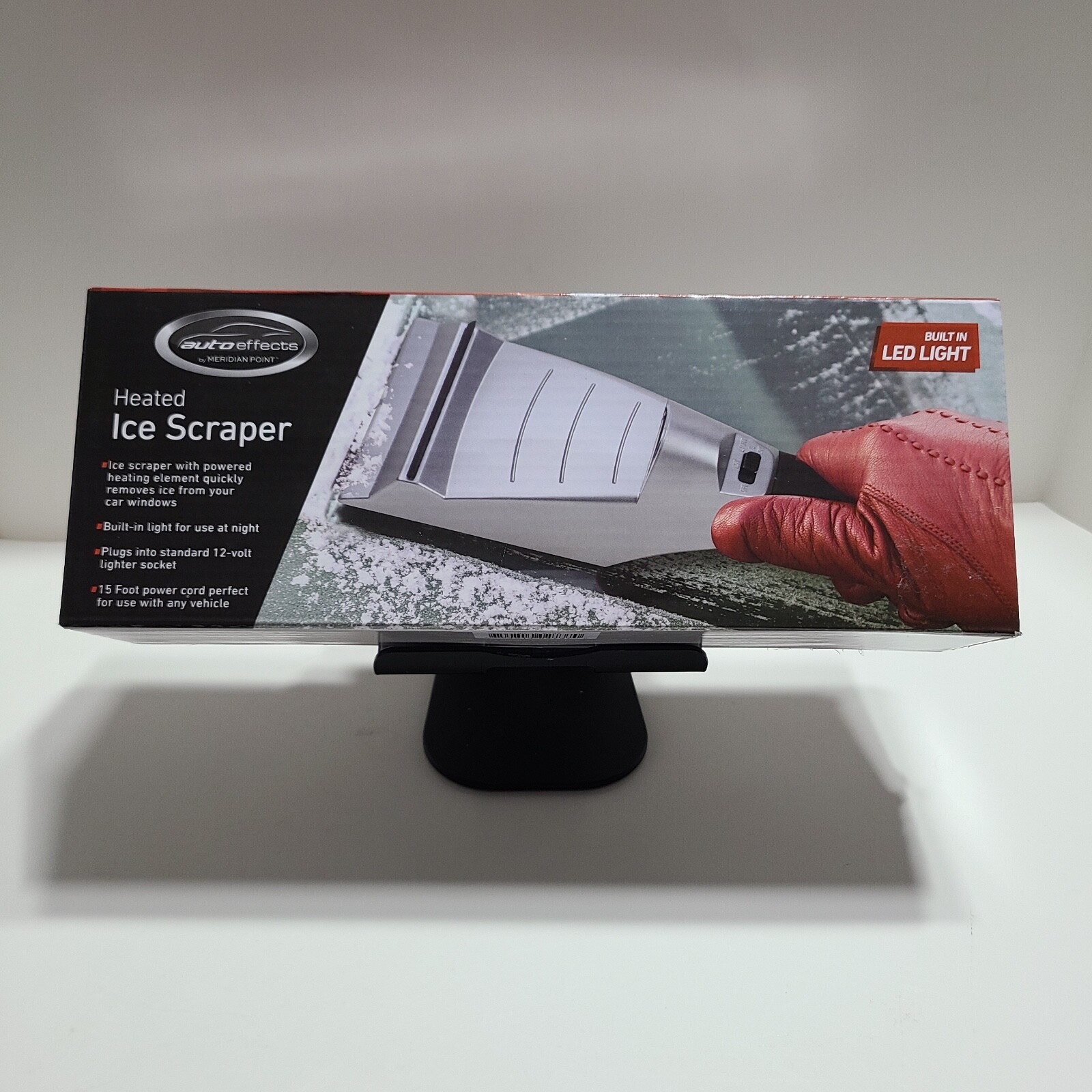 Heated 10" Ice Scraper with Built-In LED Light by Meridian Point.