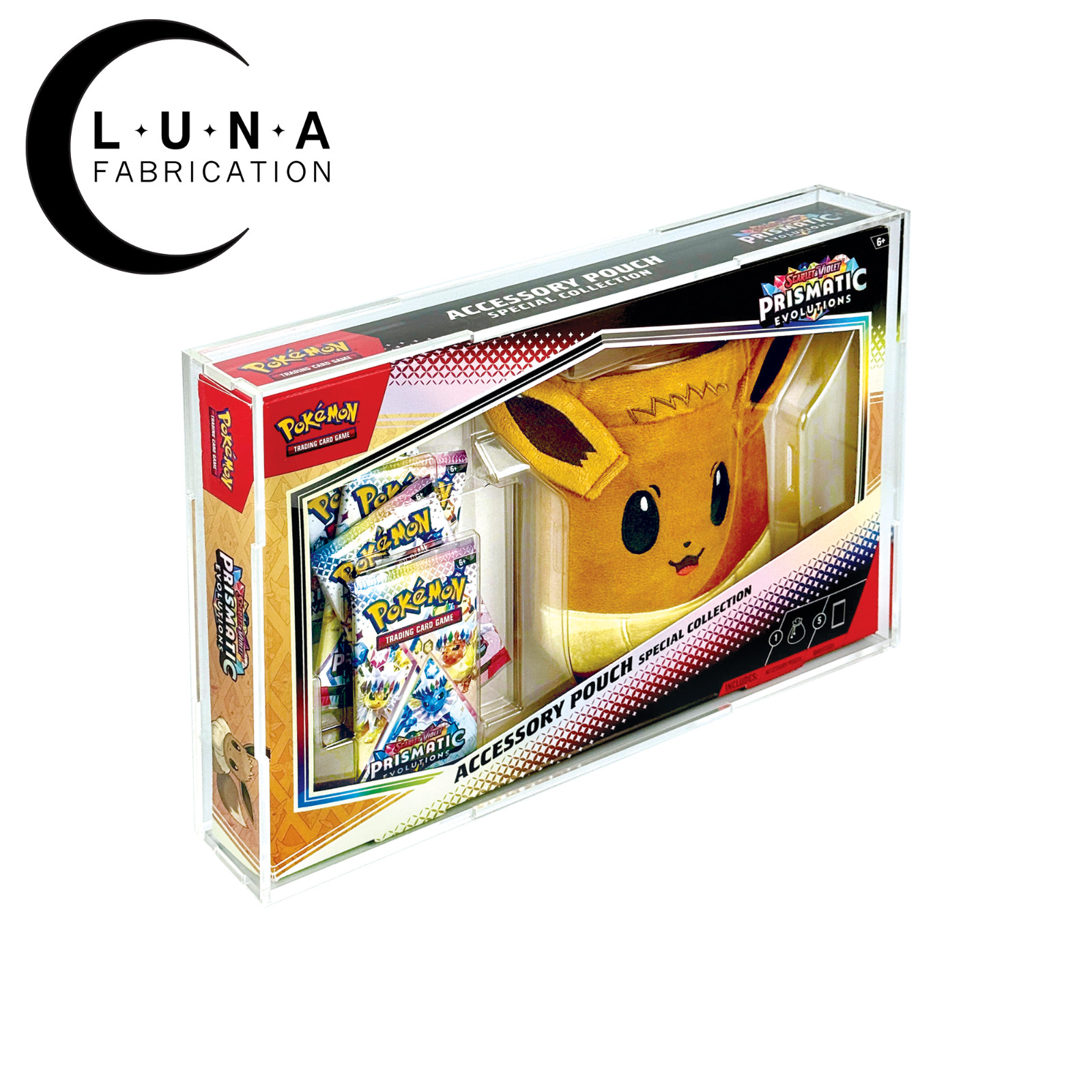 Acrylic Display Case for Prismatic Evolutions Accessory Pouch