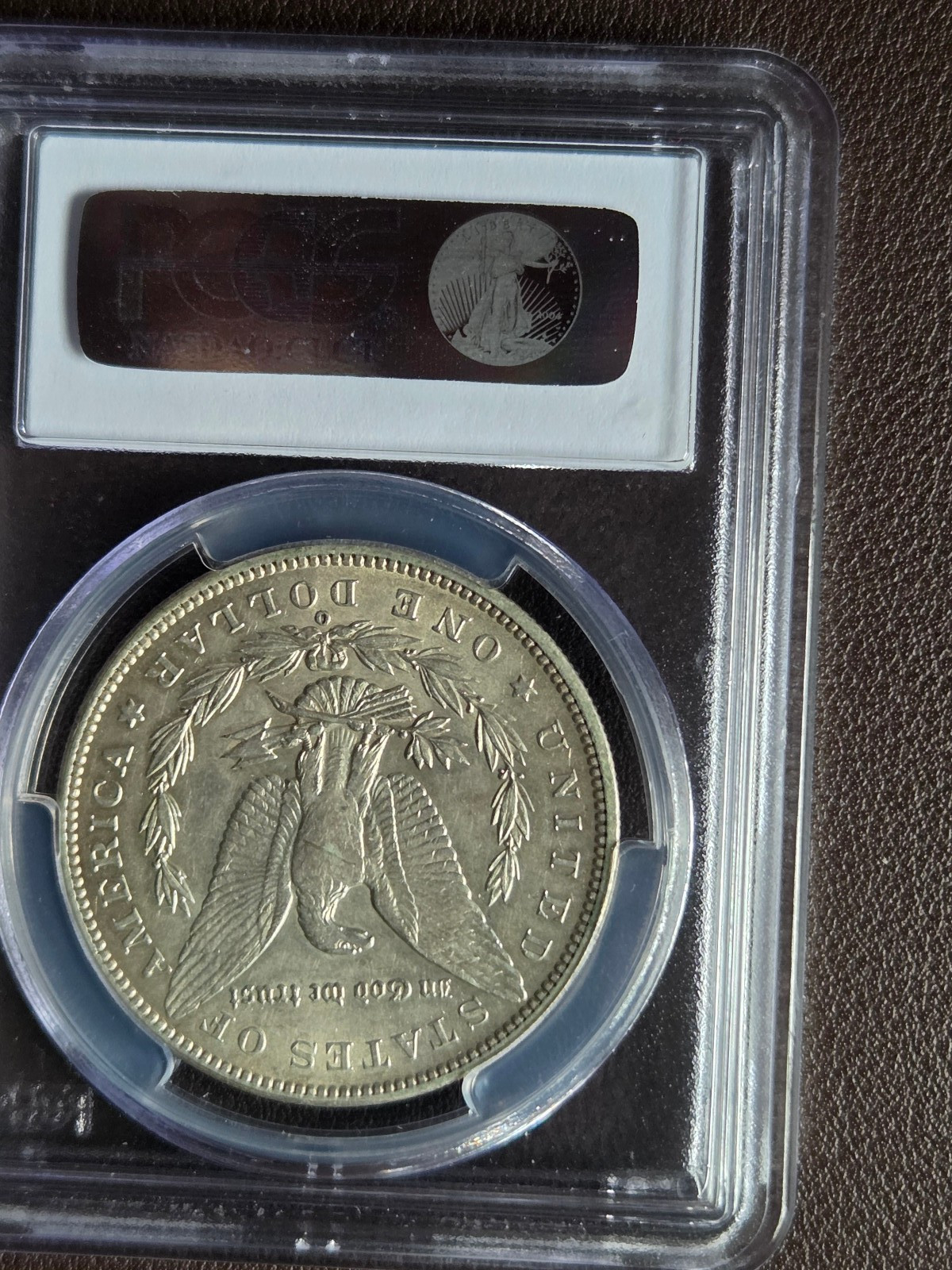 1887 O Morgan Silver Dollar Mint Error Obverse Rim Cuds PCGS AU55