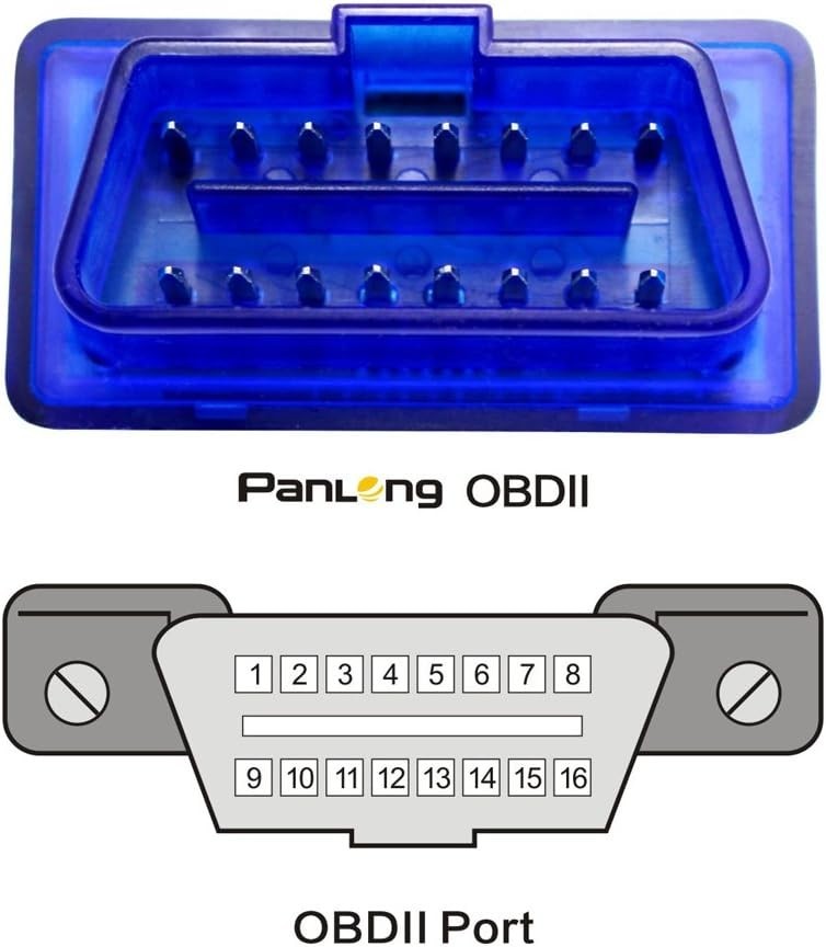 Panlong Bluetooth OBDII Car Code Reader for Android, Turn Off Check Engine Li...