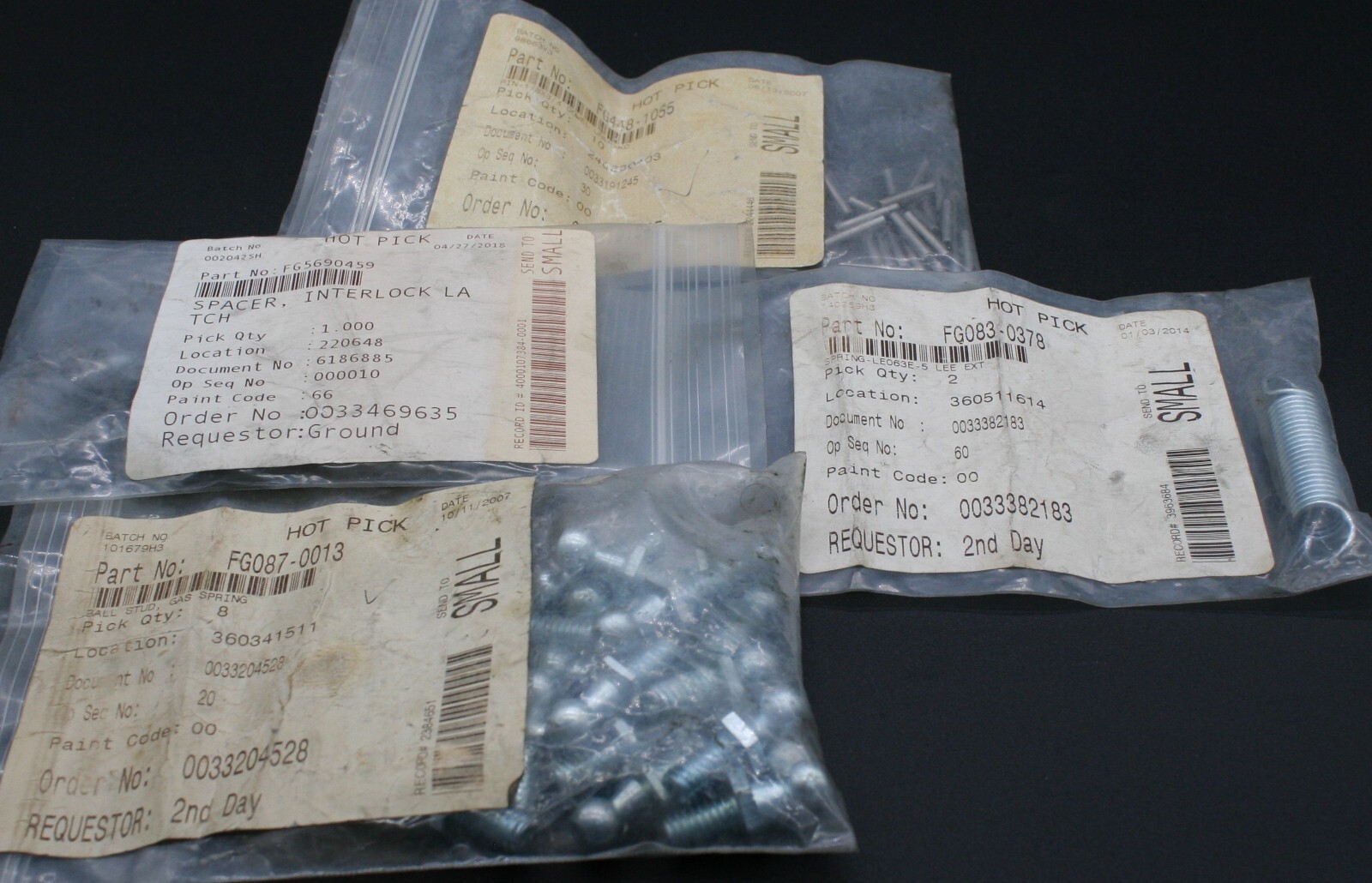 GOSS FG Parts Includes FG.087-0013 FG.083-0378 FG.5690459 FG.448-1055 NEW