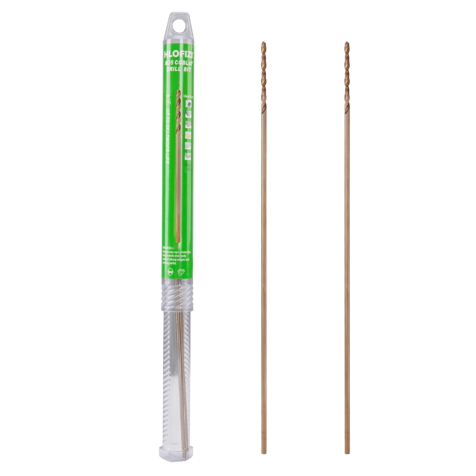 2 Pack 7/64 x 12 Inch Cobalt Long Drill Bits for Hard Wood Aluminum Metal