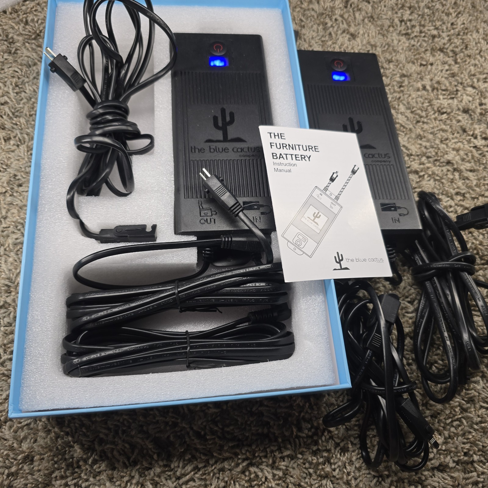 The Blue Cactus Company GW-ZA01 Black 5000MAH Furniture Battery LOT OF 2 *PARTS*