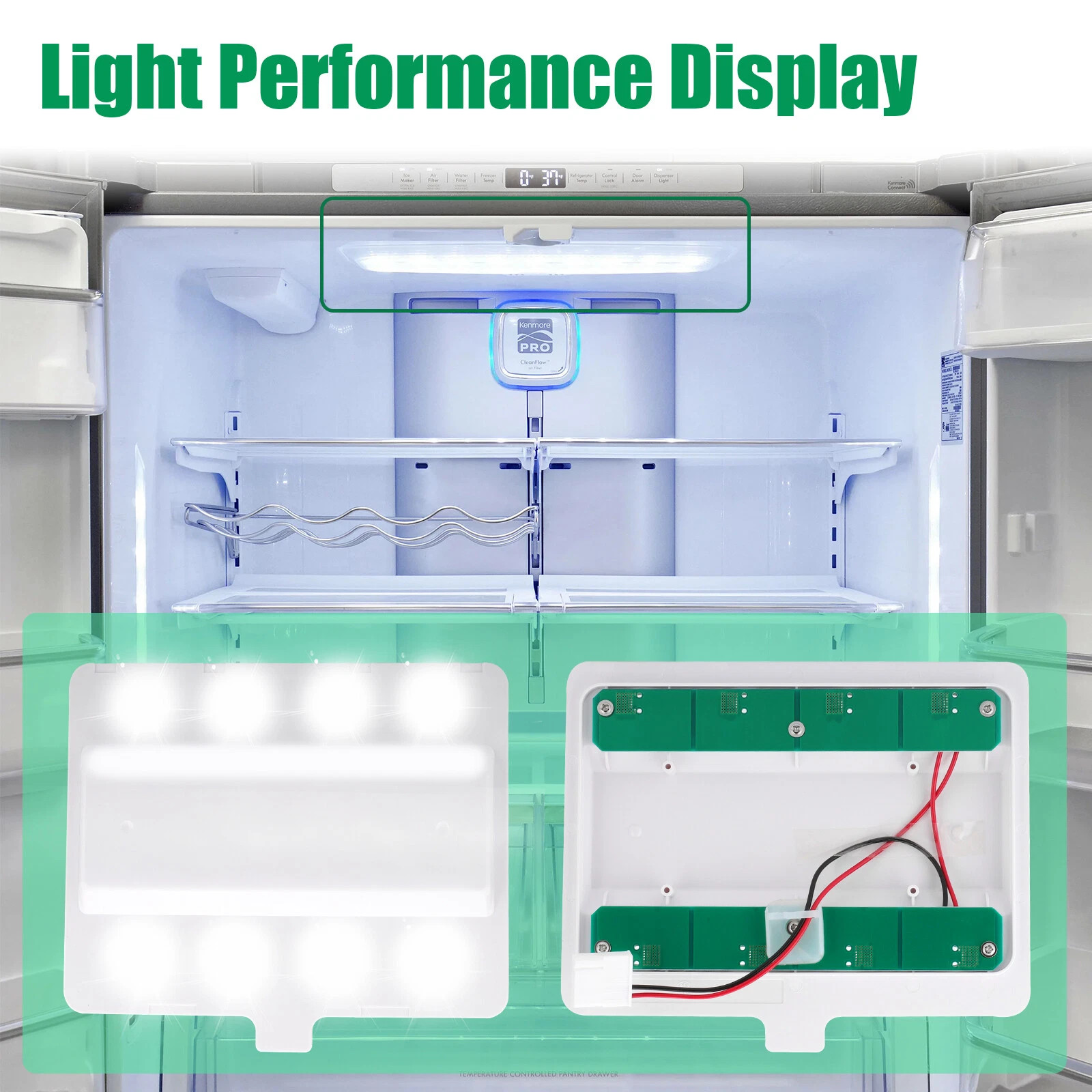 For Whirlpool Refrigerator W10866538 W11043011 Replacement LED Module Light kits