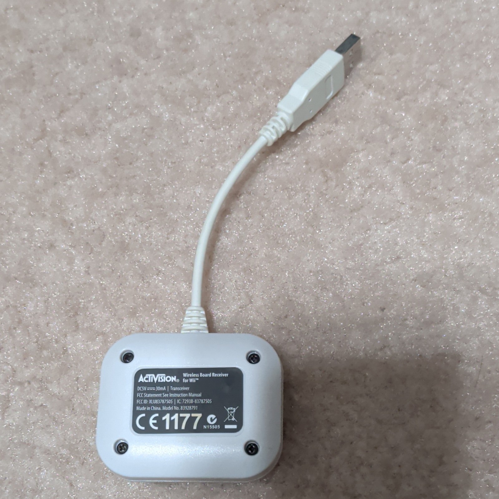 Activision Wireless Board Receiver USB Dongle for Nintendo Wii - White