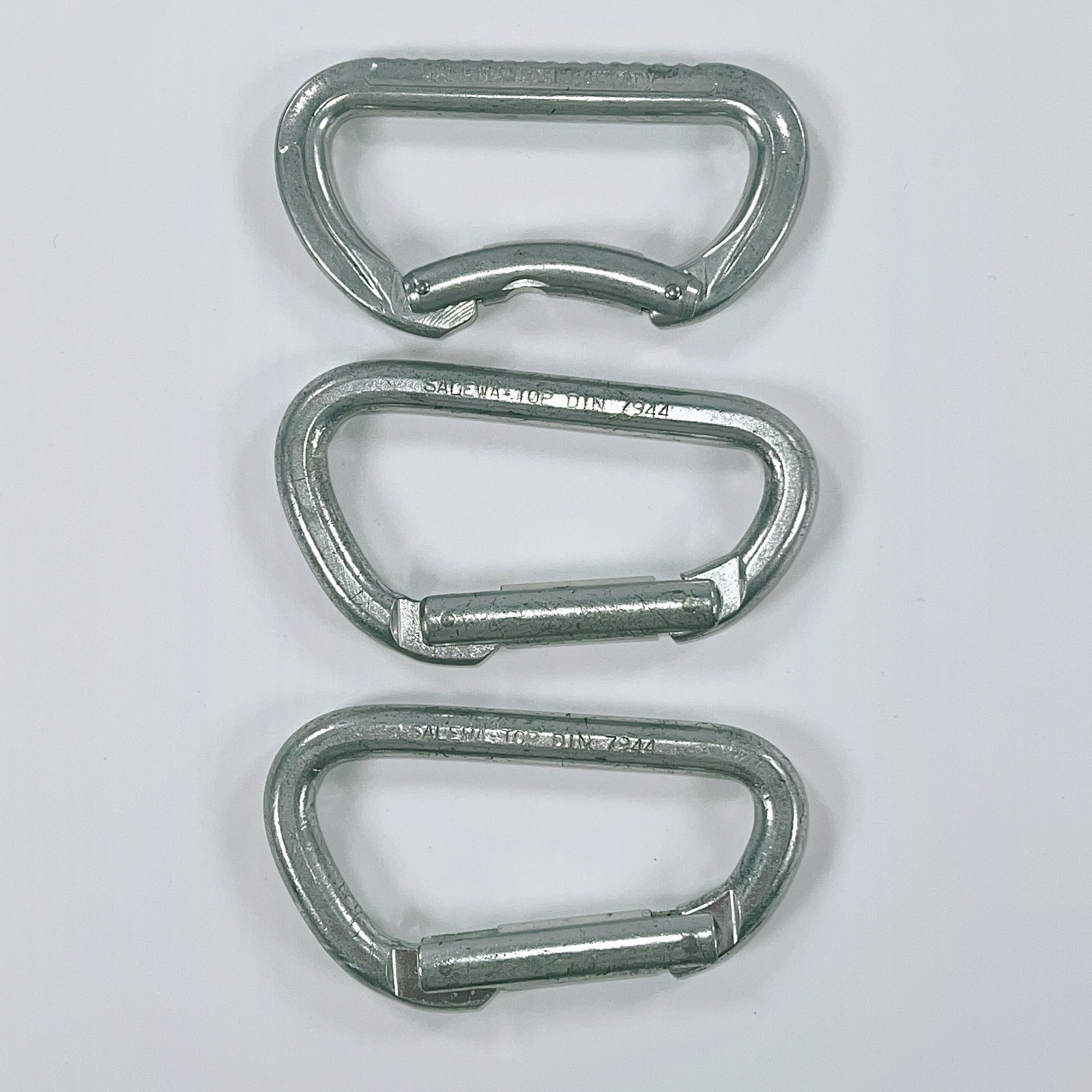 Salewa West Germany Carabiner Lot 3 Vintage Asymmetric D Non-Locking Climbing
