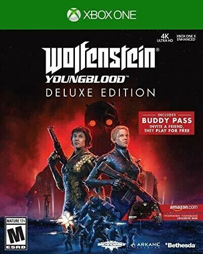 Xbox One Wolfenstein Youngblood Deluxe Edition + Buddy Pass BRAND NEW SEALED