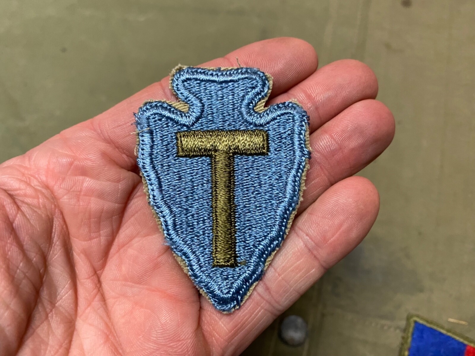 ORIGINAL WWII US ARMY 36TH INFANTRY DIVISION JACKET SLEEVE INSIGNIA PATCH