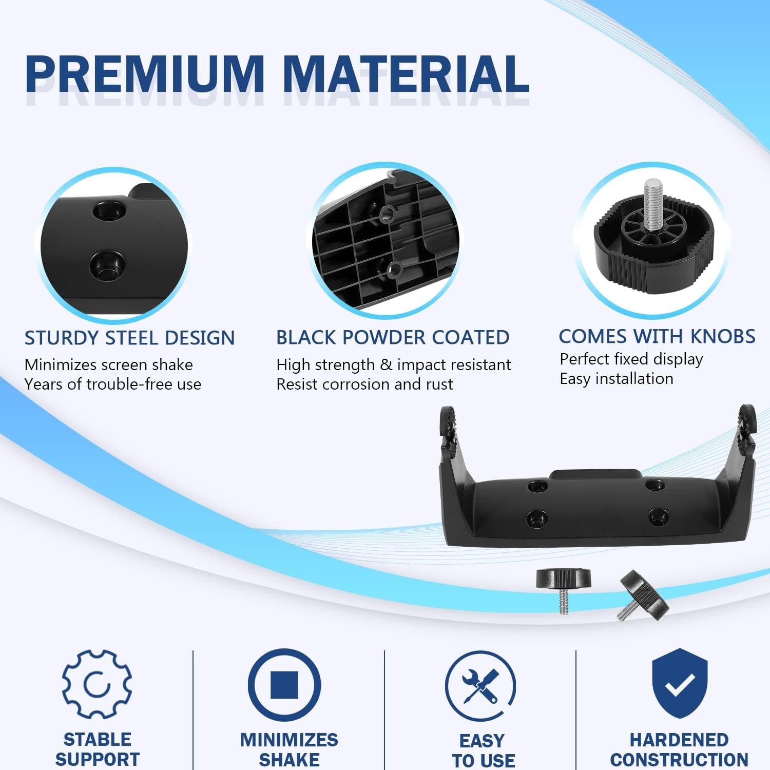 Secure Gimbal Bracket for Lowrance Touchscreen, Durable and Reliable Support
