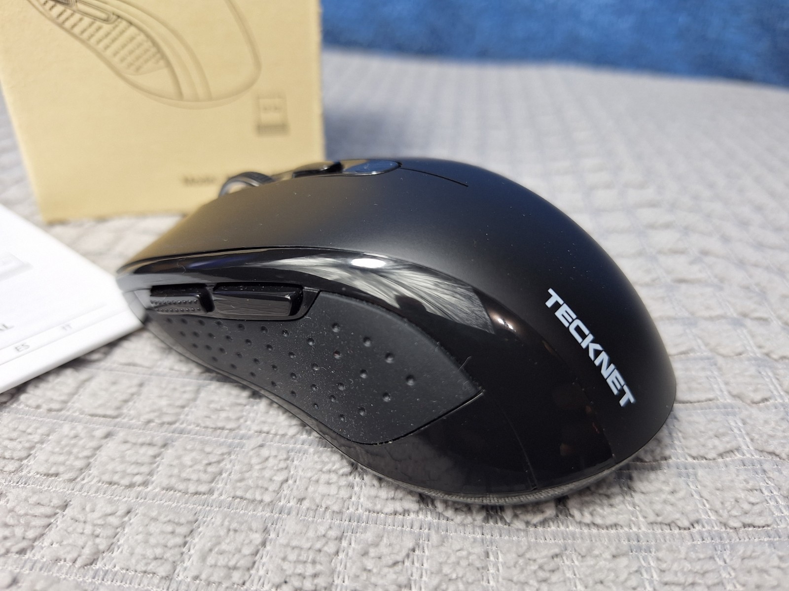 Portable Tecknet Bluetooth 2.4G Wireless Mouse 4800 DPI Black Computer Mouse