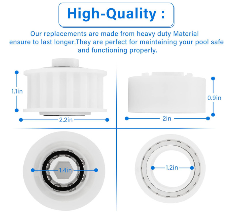 3884997-R6 Replacement Pool Cleaner Wheels Compatible with Dolphin, Nautilus CC