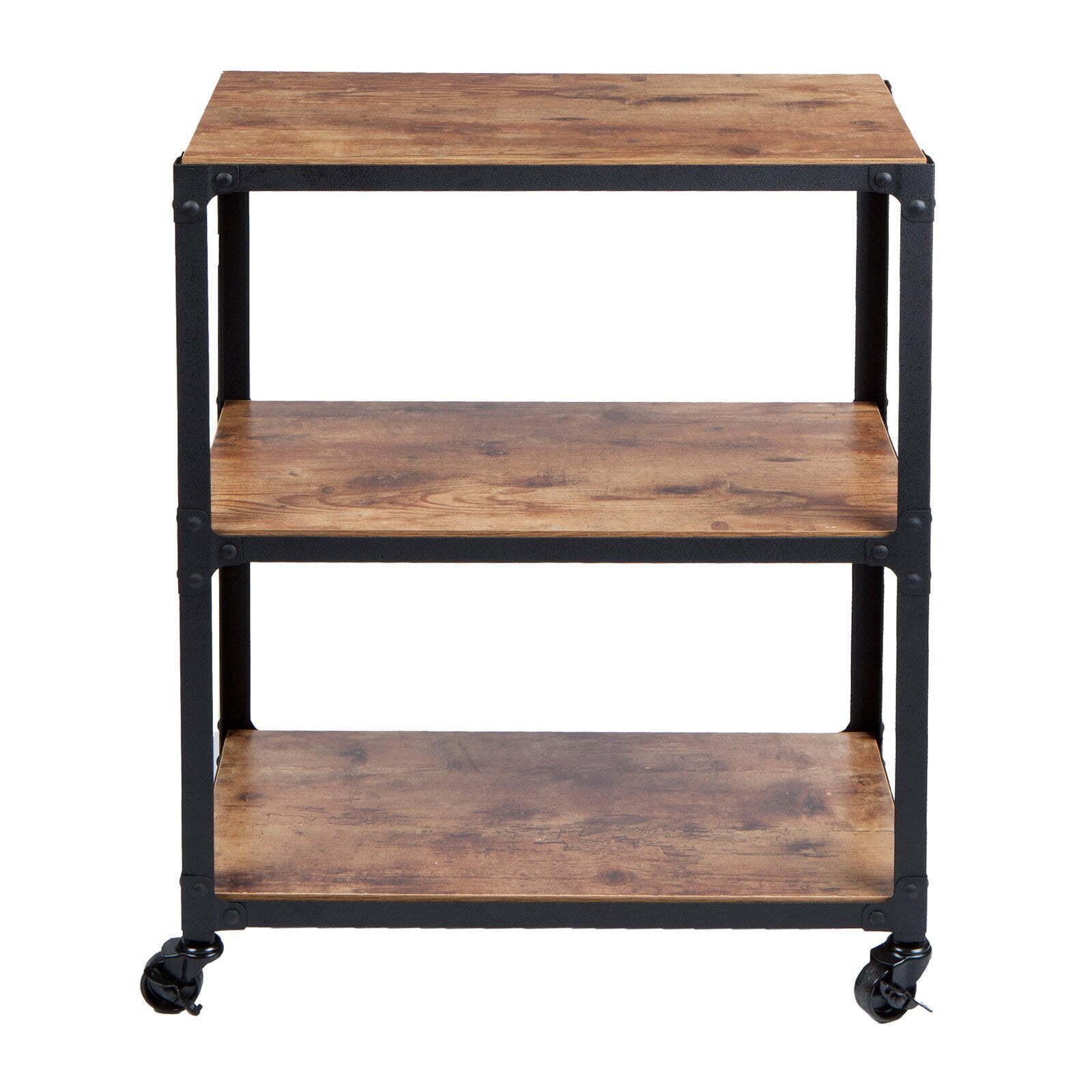 3Tier Stainless Steel Utility Cart with Locking Wheels Shelf Kitchen Shops Cart