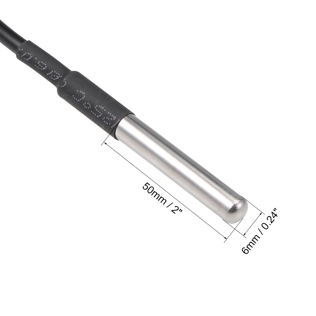 DS18B20 Temperature Sensor Waterproof Digital Thermal Probe 2M 10 Pcs