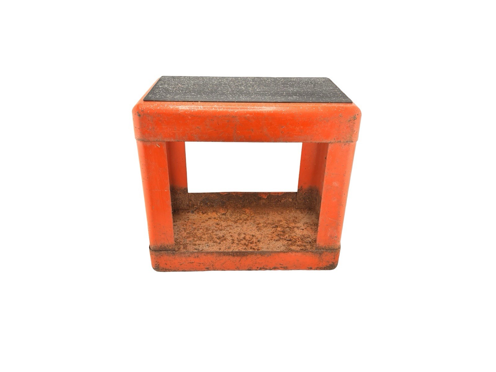 Vintage Metal Industrial Ship Stool Red With No Slip Top DURABLE 11” H