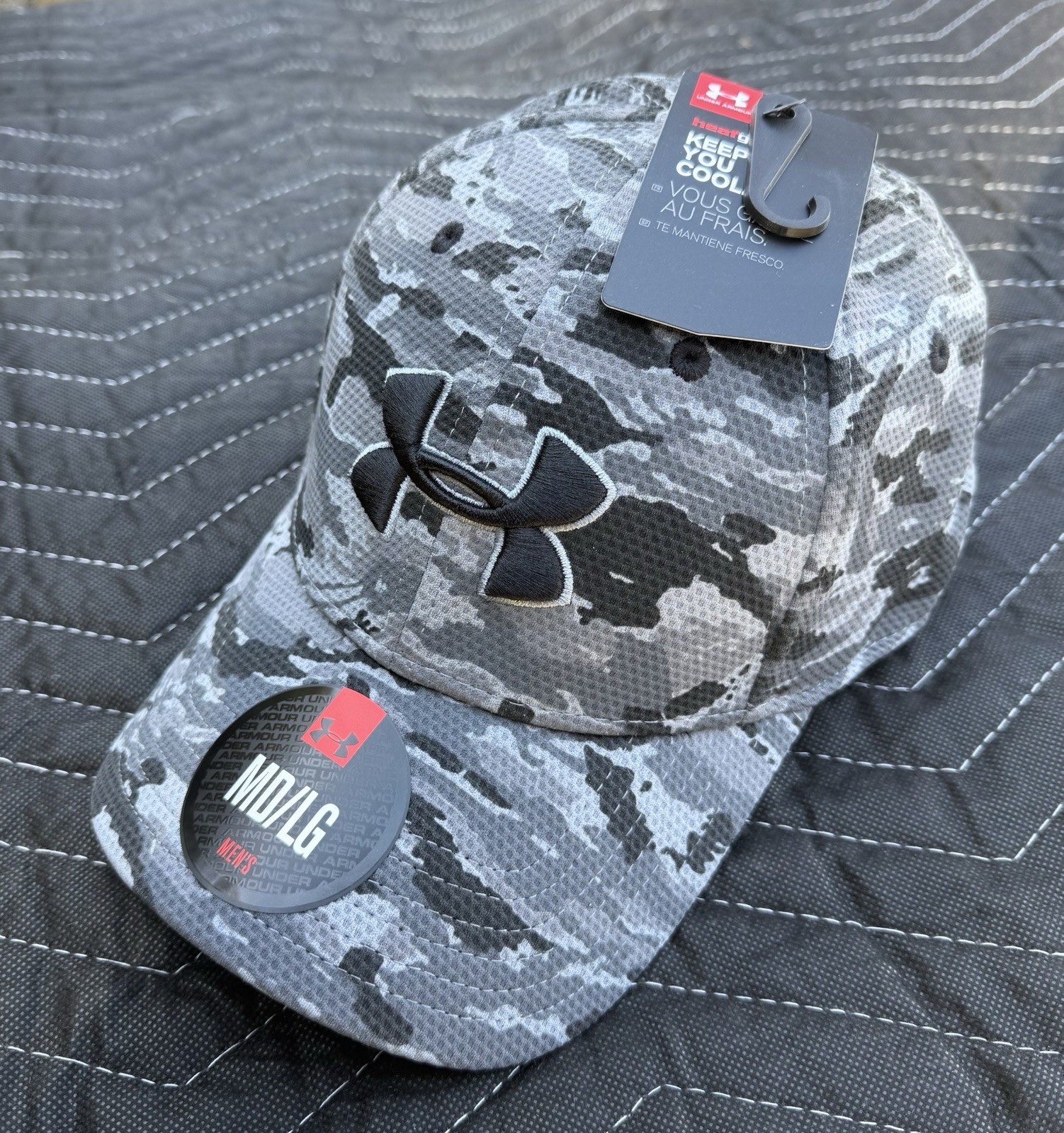 UNDER ARMOUR Camo Men's Stretch Cap HeatGear - BRAND NEW w/tags (MD/L) Great Fit