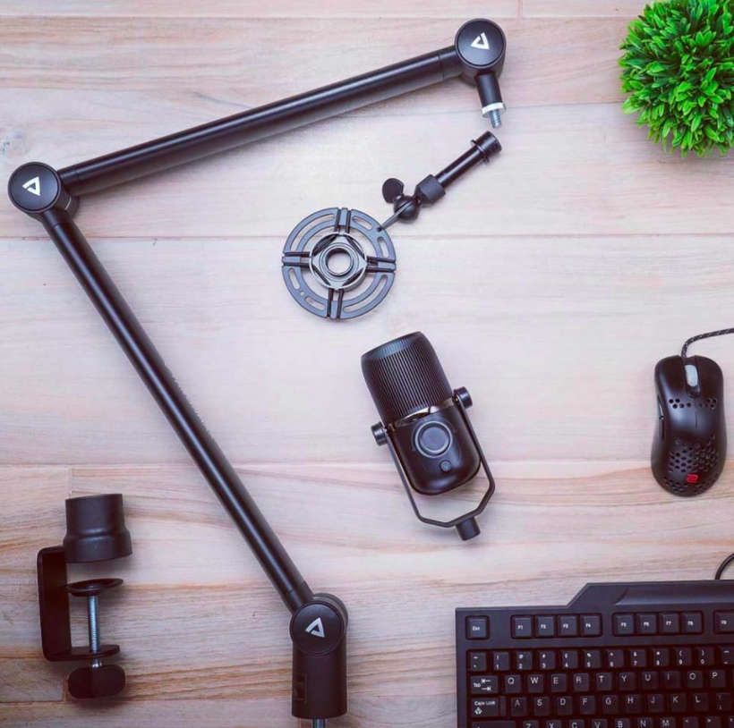 THRONMAX Adjustable Microphone Boom Arm Stand 360-degree Rotating Mic USA 🇺🇸