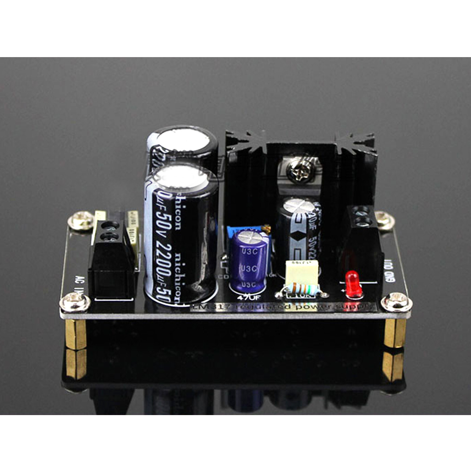 1pc LM317 adjustable linear regulator power supply board with rectifier filter