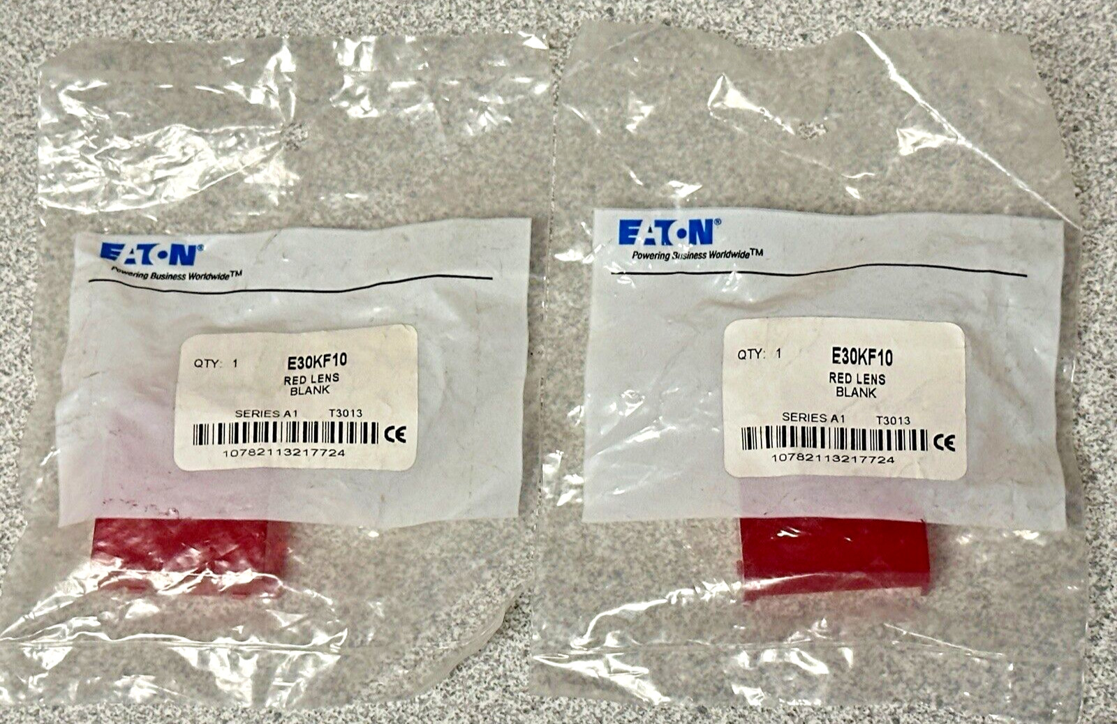 2 NEW EATON CUTLER HAMMER E30KF10 PILOT LIGHT LENS RED, Set of 2