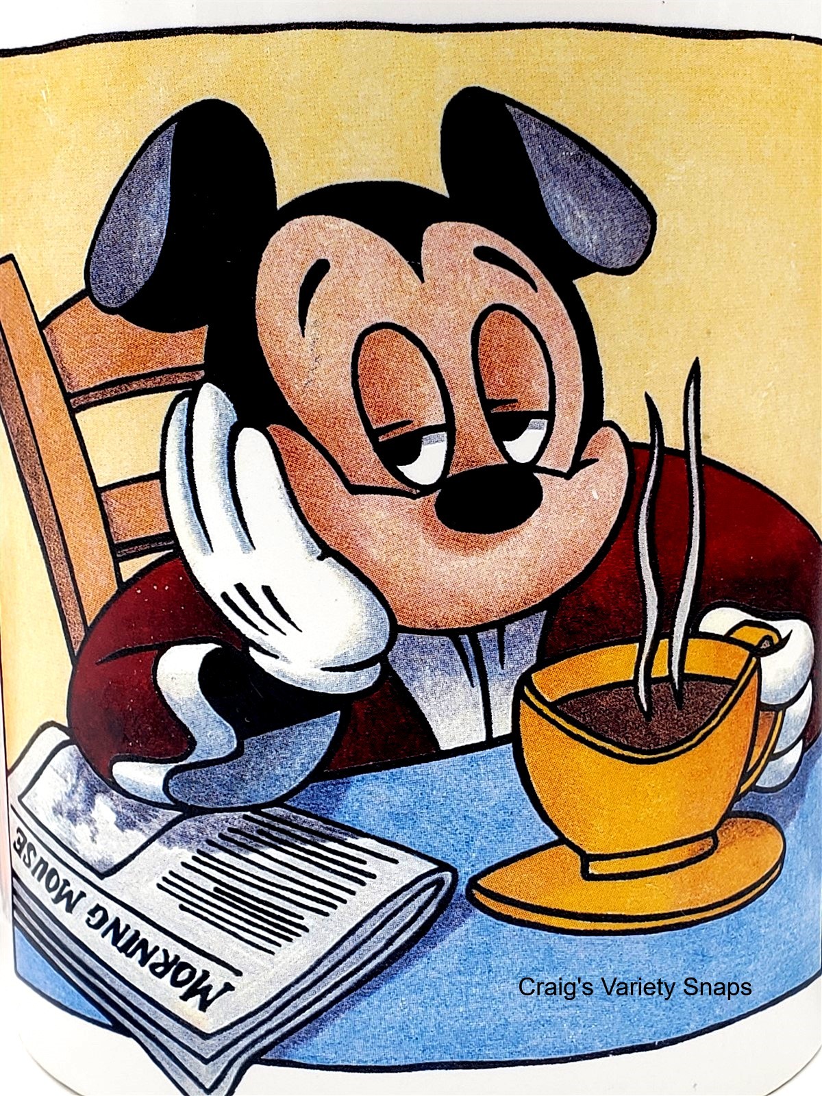 DISNEY Mickey Morning Mouse Ceramic Mug, LARGE UNUSED