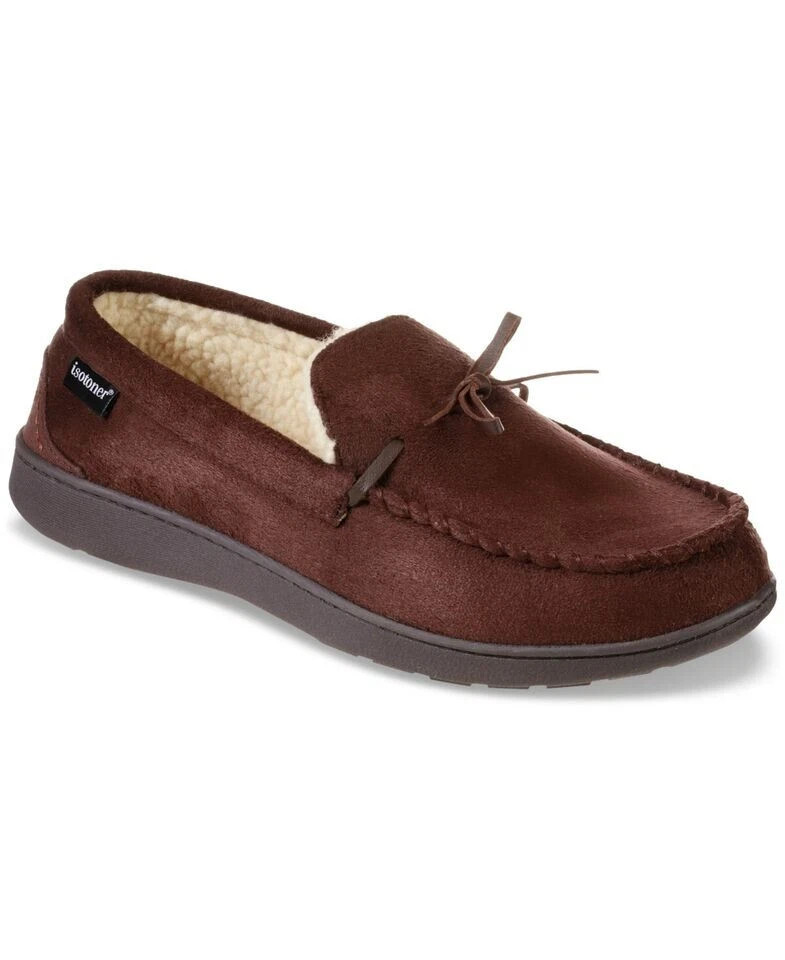 Isotoner Signature Men's Memory Foam Microsuede Nigel Moccasin Slippers XXL