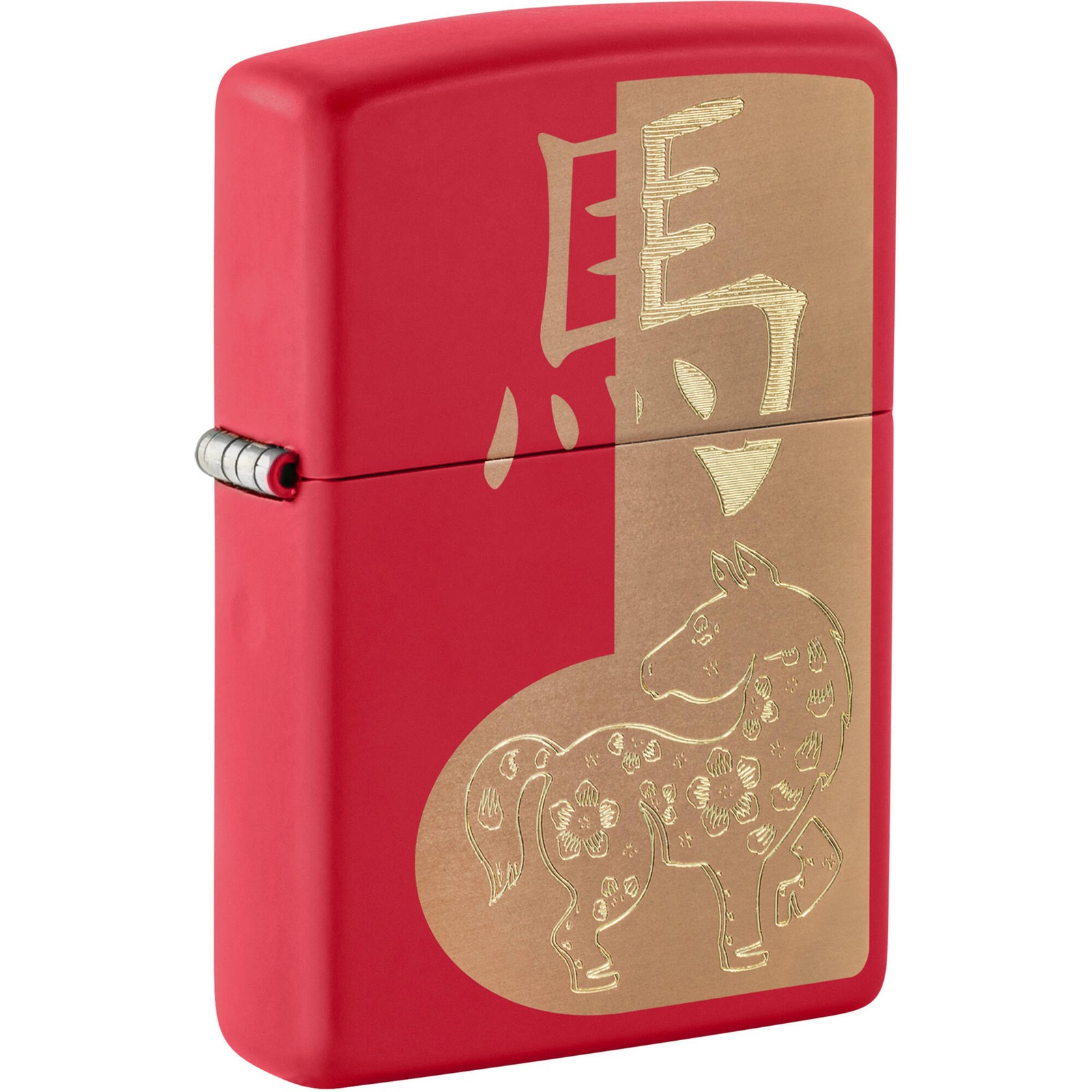 Zippo Windproof Lighter 2026 Year of the Horse Design Classic Red Matte 46931