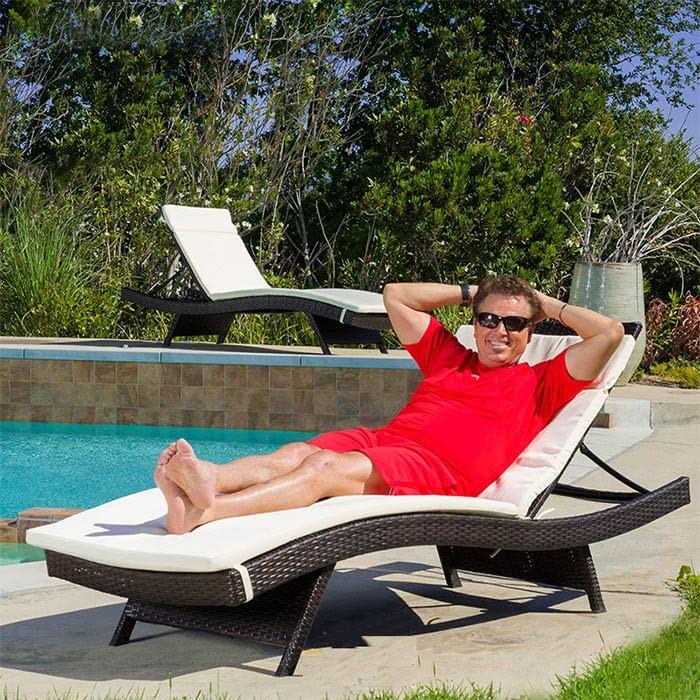 Adjustable 5 Position Chaise Lounge Bracket - Durable Heavy-Duty - 2 Piece