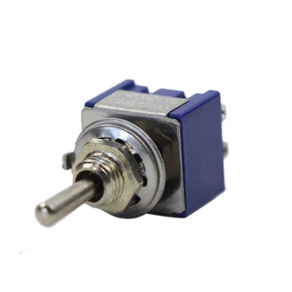 SW02 10pcs Miniature Toggle Switch ON OFF ON 6A 125VAC DPDT