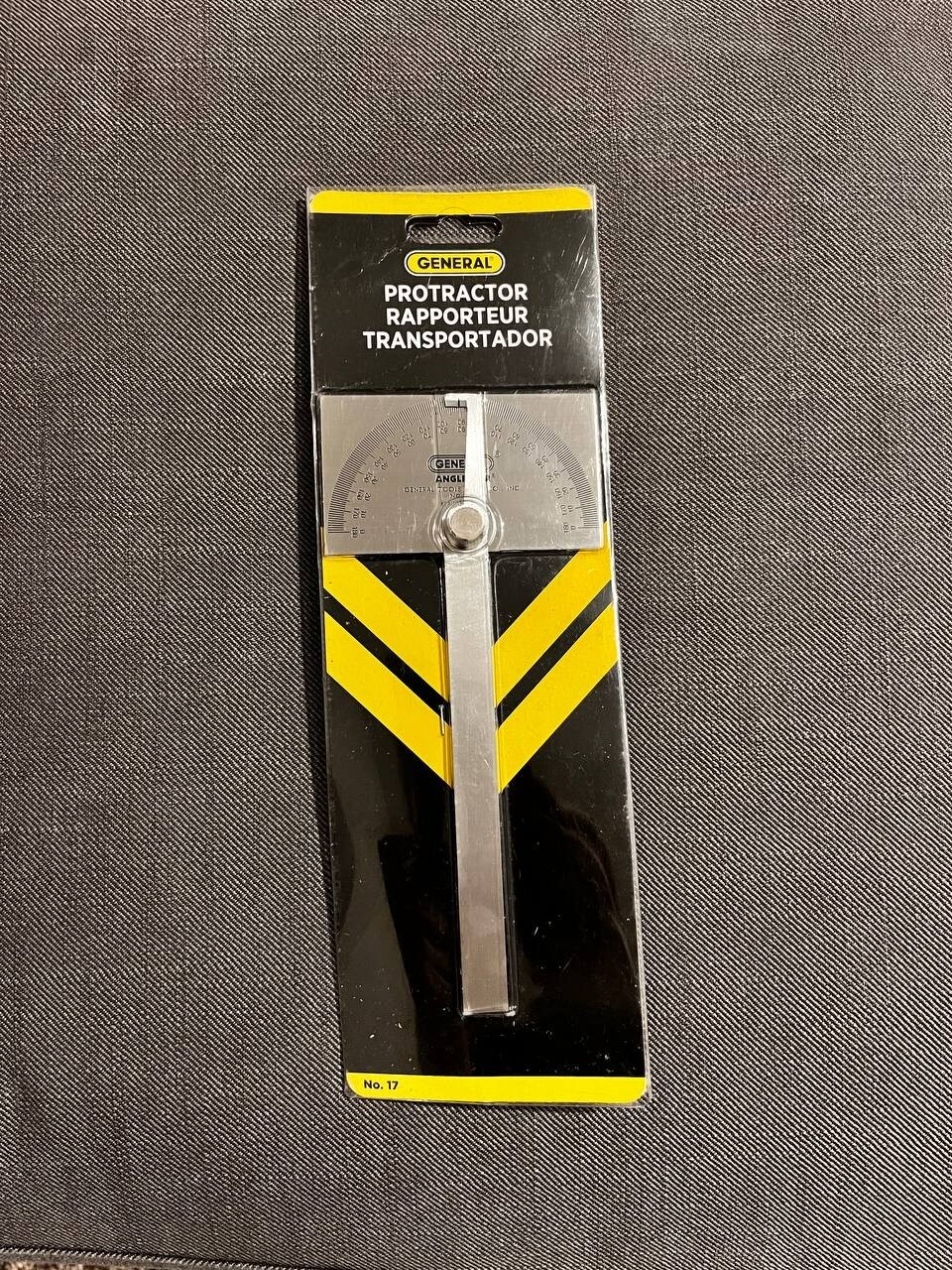 General Tool No. 17 Square Head Stainless Steel Protractor