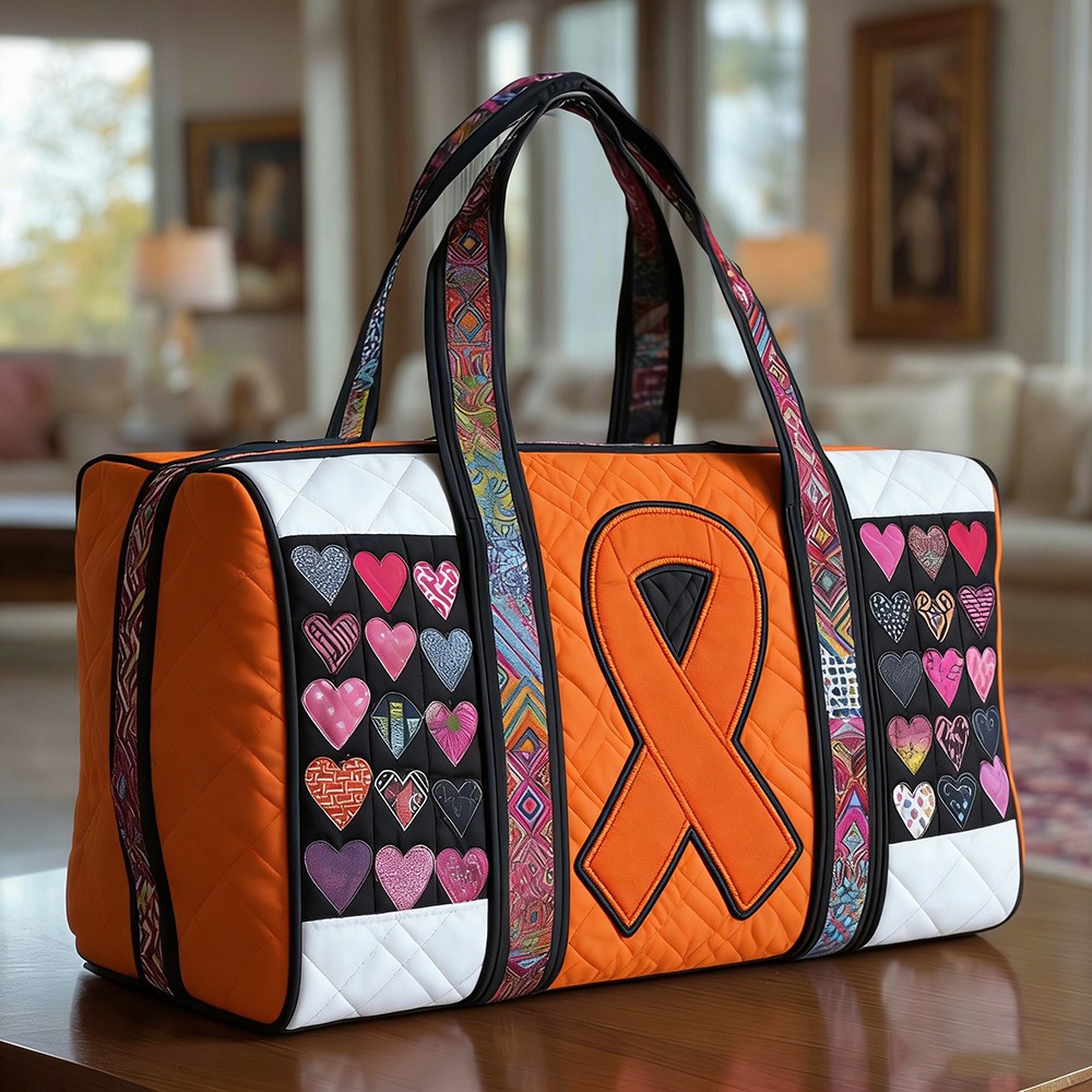 Quilted Embroidery Travel Duffel Bag Handbag Multi-use Sport Gym Luggage Bag 49