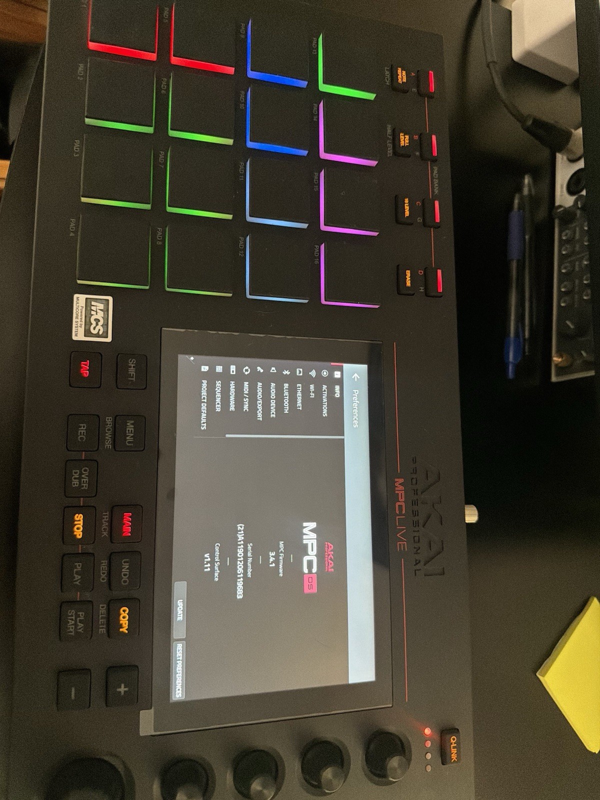 Akai Professional MPC Live Sampler & Sequencer, 16 Pads, Touchscreen, Black