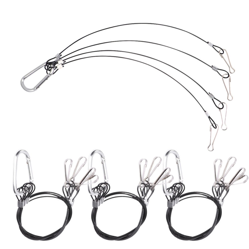 4 Pcs Wire Rope Hanger Strong Ropes for Hanging Grow Duty