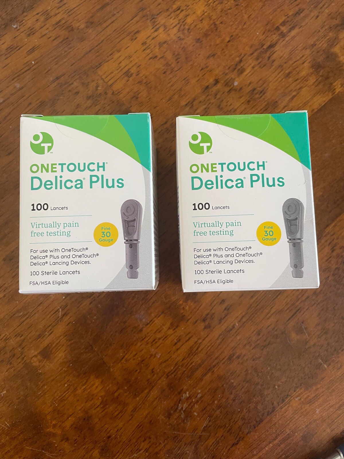 200 ONE TOUCH DELICA PLUS 30 GAUGE LANCETS (2 Boxes of 100) EXP 2028/2029