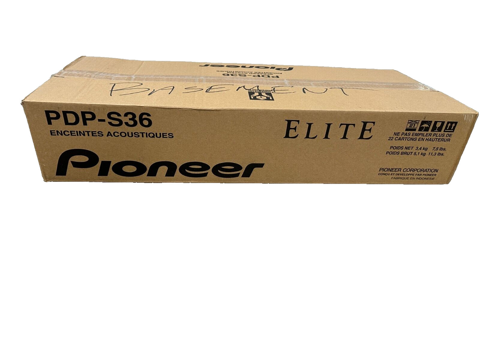 PAIR Pioneer ELITE PDP-S36 Speakers System W/ Pro-1130HP & Pro 28” OPEN BOX
