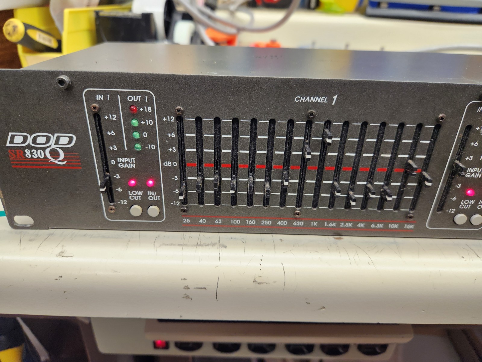 DOD SR 830 Q Dual 15 Band 2 Channel Stereo EQ Graphic Equalizer Processor & CORD