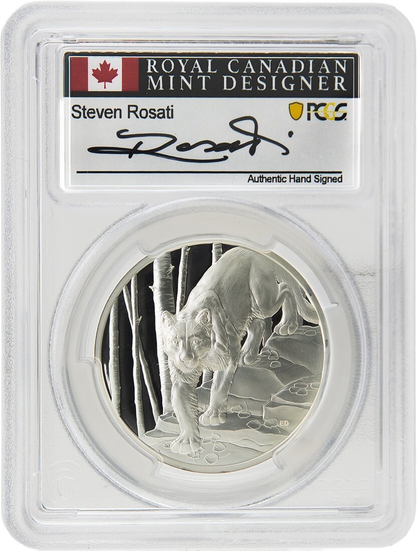 2024 Canada $20 1oz Silver Great Hunters Cougar UHR PCGS PR70 DCAM FDOI Rosati