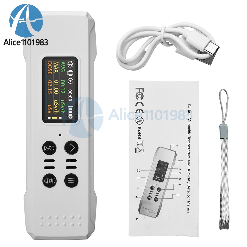 Portable Nuclear Radiation Detector X Gamma Beta Ray Detection Geiger Counter