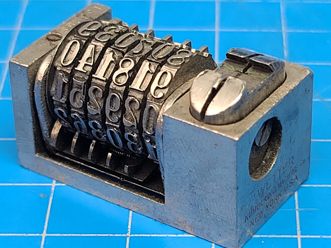 Wetter Numbering Machine Co. #2 Numbering Machine