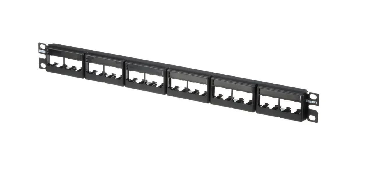 Panduit Mini CPP24WBLY modular patch panel, suitable for CAT6, 5E 24 port