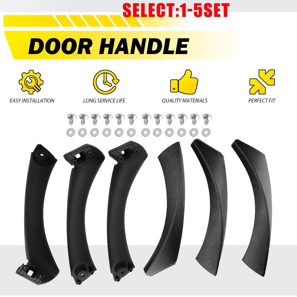 For BMW 328i 328xi Sedan 06-12 Black Interior Door Handle Pull Trim Cover 6-30X