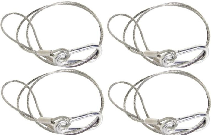 Chauvet DJ CH-05 4-Pack | Safety Cables to Secure Lighting Fixtures